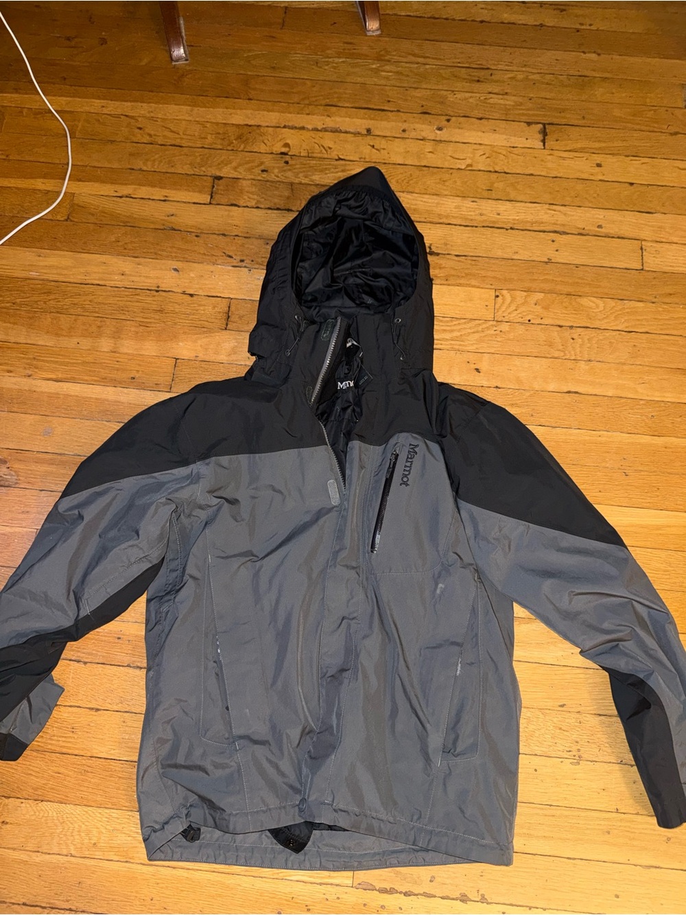 Marmot Men's Hooded jacket in Gray and Black